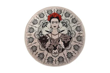 Matte Frida Rund (140) - Flerfarget/Fløyel - Tekstiler & tepper - Teppe & matte - Moderne matte - Wiltontepper