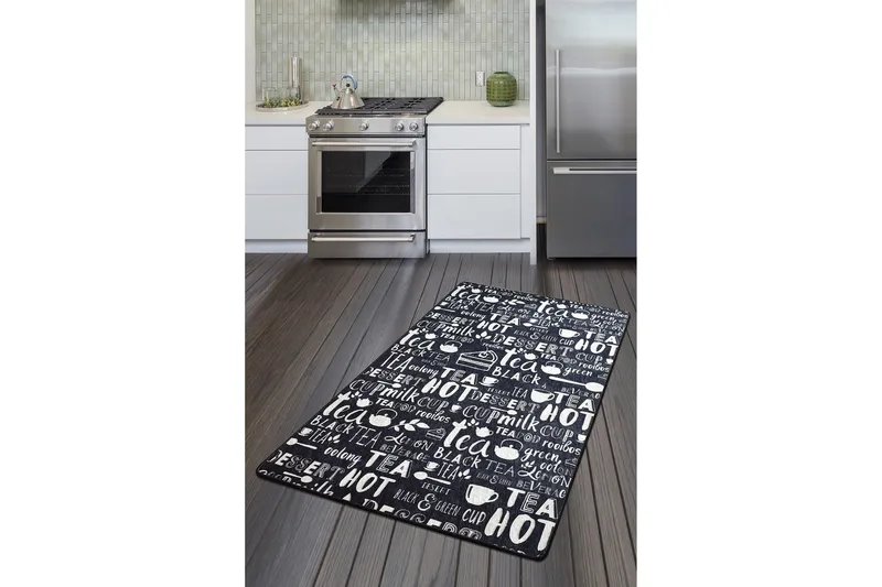 Matte Hot Tea - Svart (100 x 200), Svart / Fløyel