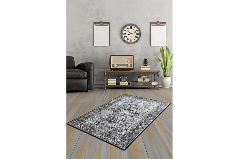 Matte Isabel - Svart (140 x 190) - Svart / Fløyel - Tekstiler & tepper - Teppe & matte - Moderne matte - Wiltontepper