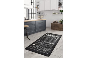 Matte Kjøkken - Svart (120 x 180) - Svart / Fløyel - Tekstiler & tepper - Teppe & matte - Moderne matte - Wiltontepper
