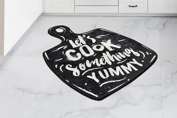 Matte Let's Cook (105 x 140) - Flerfarget/Fløyel - Tekstiler & tepper - Teppe & matte - Moderne matte - Wiltontepper