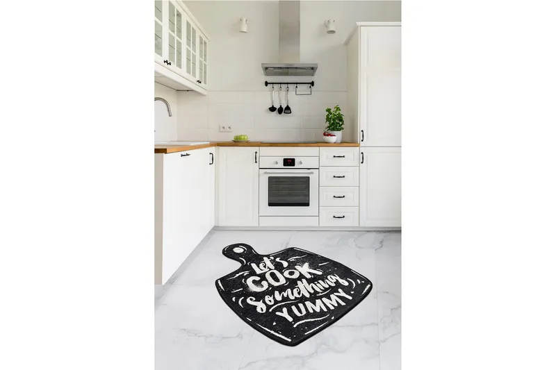 Matte Let's Cook (105 x 140) - Flerfarget/Fløyel - Tekstiler & tepper - Teppe & matte - Moderne matte - Wiltontepper