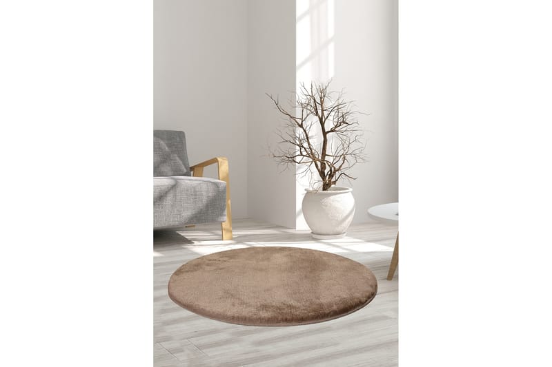 Matte Maggiolina Rund 90 cm - Beige/Akryl - Tekstiler & tepper - Teppe & matte - Moderne matte - Wiltontepper