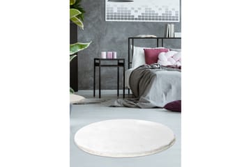 Matte Maggiolina Rund 90 cm - Hvit/Akryl - Tekstiler & tepper - Teppe & matte - Moderne matte - Wiltontepper