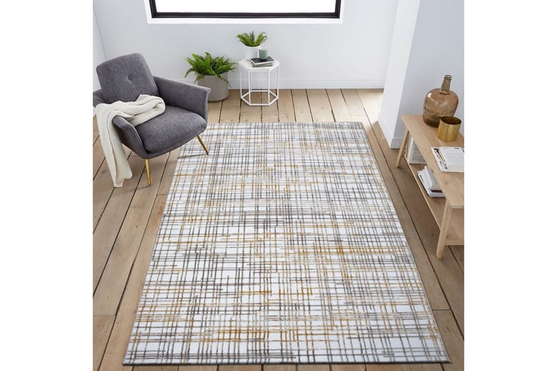 Matte Tacettin 120x170 cm - Gul / Grå - Tekstiler & tepper - Teppe & matte - Moderne matte - Wiltontepper