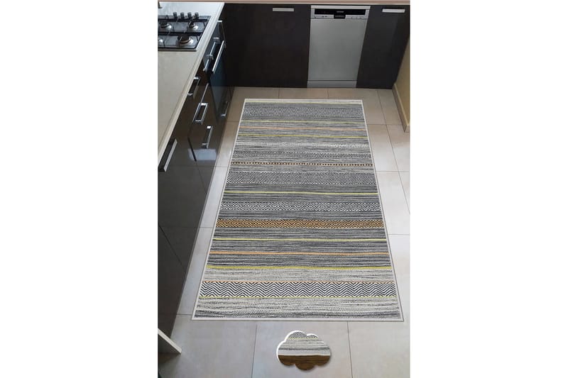 Nobusuke Wiltonteppe 60x100 cm Rektangulær, Grå