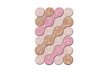 Nobuzane Wiltonteppe 60x100 cm Rektangulær - Rosa - Tekstiler & tepper - Teppe & matte - Moderne matte - Wiltontepper