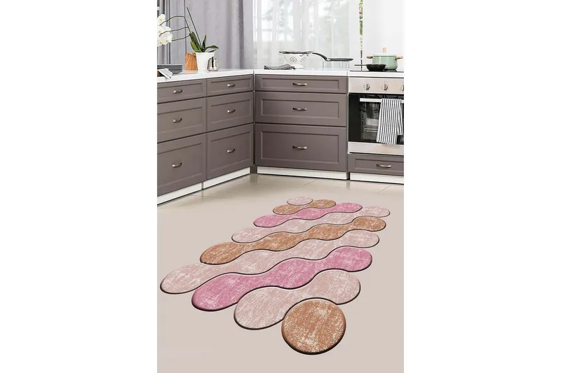 Nobuzane Wiltonteppe 60x100 cm Rektangulær, Rosa