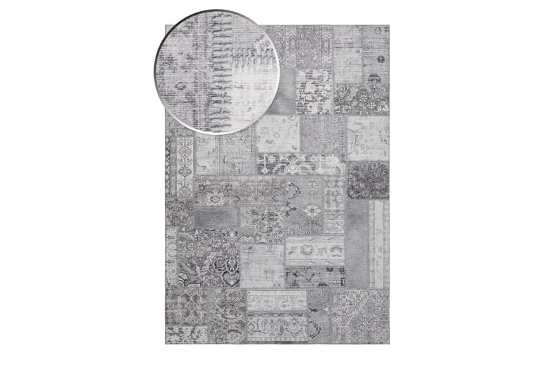 Patchwork Wiltonmatte 160x230 cm Rektangulær - Sølv - Tekstiler & tepper - Teppe & matte - Moderne matte - Wiltontepper