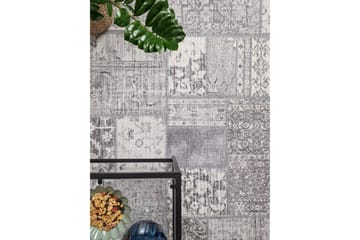 Patchwork Wiltonmatte 160x230 cm Rektangulær - Sølv - Tekstiler & tepper - Teppe & matte - Moderne matte - Wiltontepper