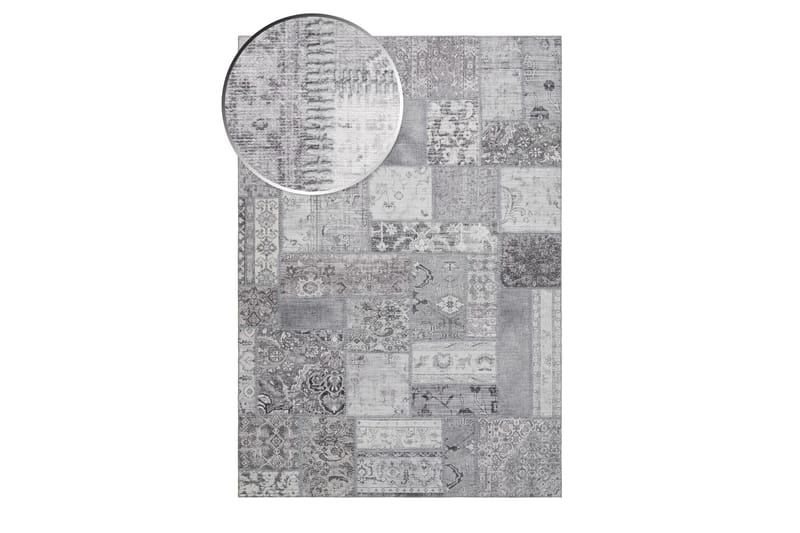 Patchwork Wiltonmatte 160x230 cm Rektangulær - Sølv - Tekstiler & tepper - Teppe & matte - Moderne matte - Wiltontepper