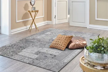 Patchwork Wiltonmatte 160x230 cm Rektangulær - Sølv - Tekstiler & tepper - Teppe & matte - Moderne matte - Wiltontepper