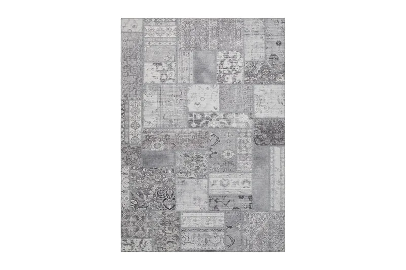 Patchwork Wiltonmatte 160x230 cm Rektangulær, Sølv