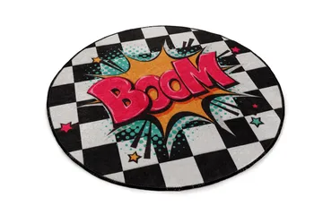 Round Matte Boom (100) - Flerfarget/Fløyel - Tekstiler & tepper - Teppe & matte - Moderne matte - Wiltontepper