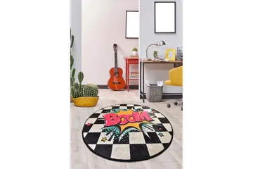 Round Matte Boom (100) - Flerfarget/Fløyel - Tekstiler & tepper - Teppe & matte - Moderne matte - Wiltontepper