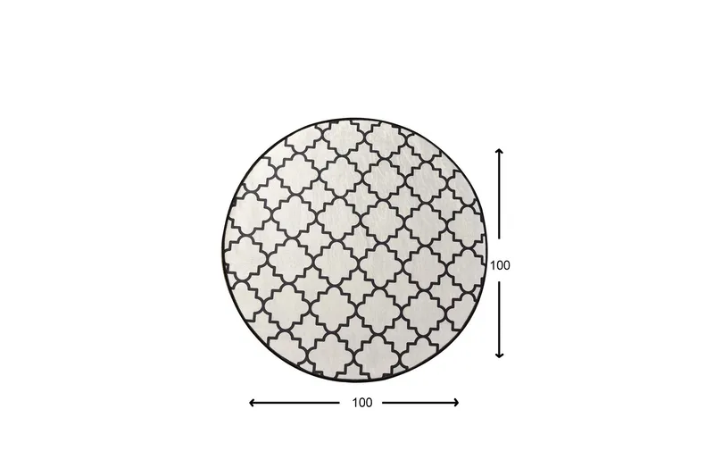 Round Matte Cup - Hvit (100) - Hvit/Fløyel - Tekstiler & tepper - Teppe & matte - Moderne matte - Wiltontepper