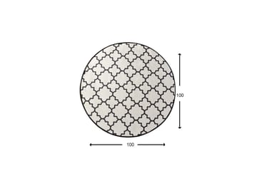 Round Matte Cup - Hvit (100) - Hvit/Fløyel - Tekstiler & tepper - Teppe & matte - Moderne matte - Wiltontepper