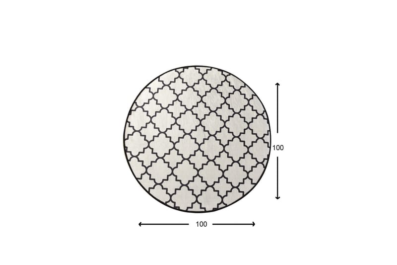 Round Matte Cup - Hvit (100) - Hvit/Fløyel - Tekstiler & tepper - Teppe & matte - Moderne matte - Wiltontepper