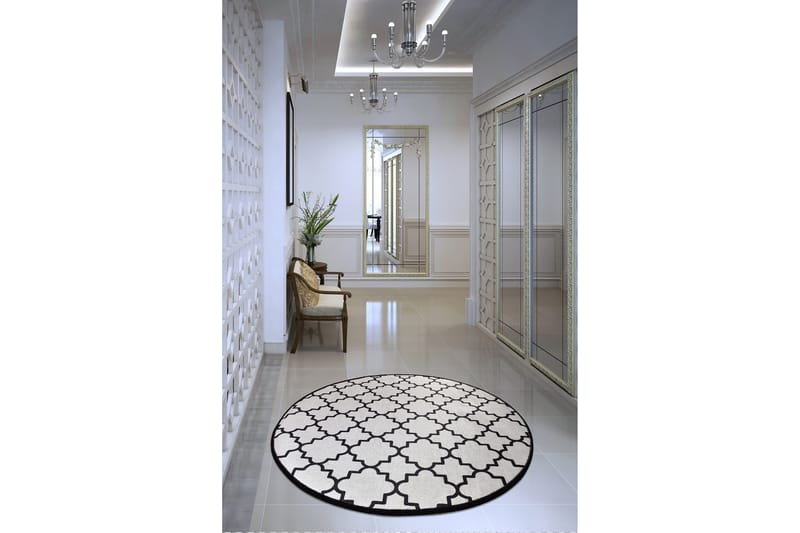 Round Matte Cup - Hvit (100) - Hvit/Fløyel - Tekstiler & tepper - Teppe & matte - Moderne matte - Wiltontepper