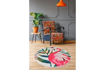 Round Matte Flam (100) - Flerfarget/Fløyel - Tekstiler & tepper - Teppe & matte - Moderne matte - Wiltontepper