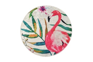 Round Matte Flam (100) - Flerfarget/Fløyel - Tekstiler & tepper - Teppe & matte - Moderne matte - Wiltontepper