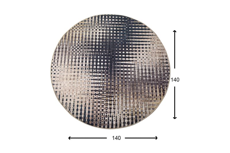 Round Matte Fusion (140) - Flerfarget/Fløyel - Tekstiler & tepper - Teppe & matte - Moderne matte - Wiltontepper