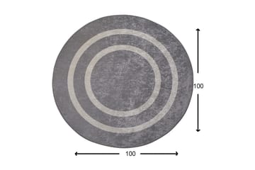 Round Matte Sølv (100) - Sølv/Fløyel - Tekstiler & tepper - Teppe & matte - Moderne matte - Wiltontepper