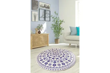 Round Matte Venice - Blue (100) - Blå / Fløyel - Tekstiler & tepper - Teppe & matte - Moderne matte - Wiltontepper