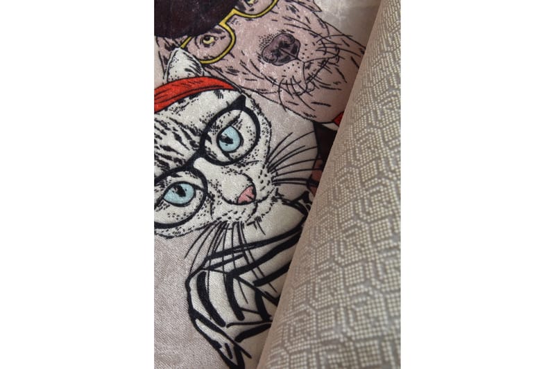 Rund Matte Beste Par (140) - Flerfarget/Fløyel - Tekstiler & tepper - Teppe & matte - Moderne matte - Wiltontepper