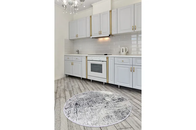 Rund Matte Bevis (140) - Flerfarget/Fløyel - Tekstiler & tepper - Teppe & matte - Moderne matte - Wiltontepper