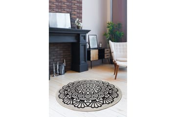 Rund Matte Kozzy (140) - Flerfarget/Fløyel - Tekstiler & tepper - Teppe & matte - Moderne matte - Wiltontepper