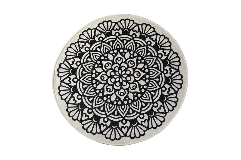 Rund Matte Kozzy (140), Flerfarget/Fløyel