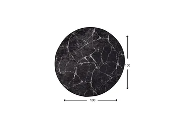 Rund Matte Marmor (100) - Flerfarget/Fløyel - Tekstiler & tepper - Teppe & matte - Moderne matte - Wiltontepper