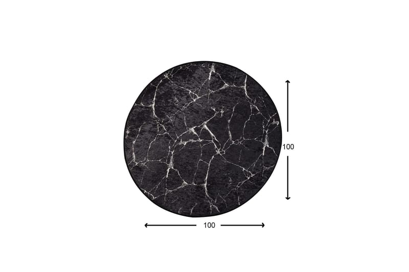Rund Matte Marmor (100) - Flerfarget/Fløyel - Tekstiler & tepper - Teppe & matte - Moderne matte - Wiltontepper