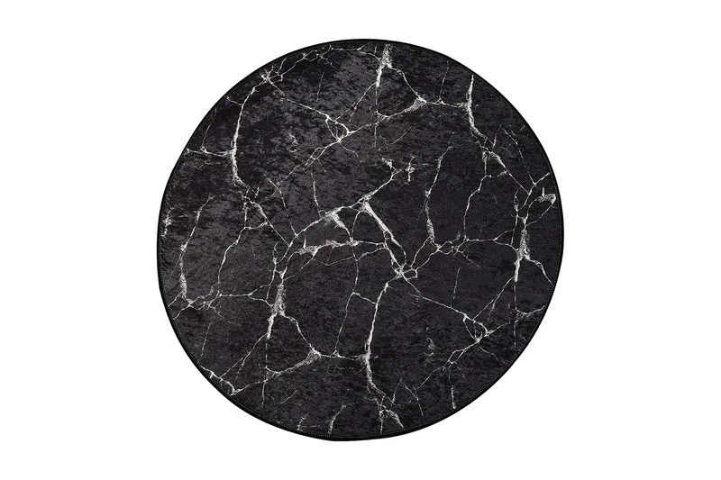 Rund Matte Marmor (140), Flerfarget/Fløyel