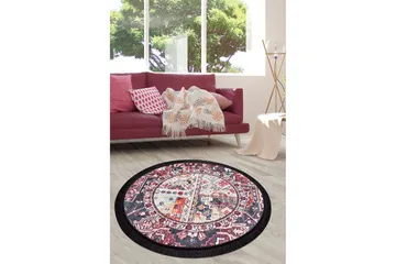 Rund Matte Oriental - Flerfarget/Fløyel - Tekstiler & tepper - Teppe & matte - Moderne matte - Wiltontepper