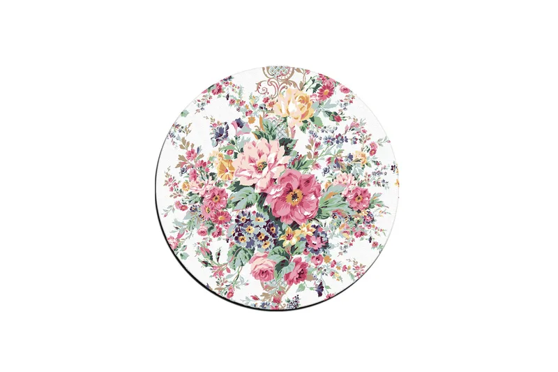 Rund Matte Rosalinda, Flerfarget/Fløyel