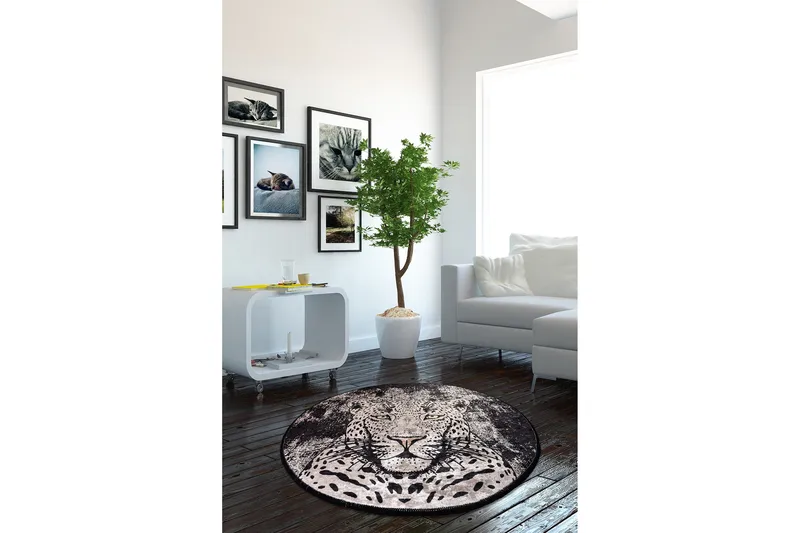 Rund Matte Tiger (140) - Tiger/Fløyel - Tekstiler & tepper - Teppe & matte - Moderne matte - Wiltontepper