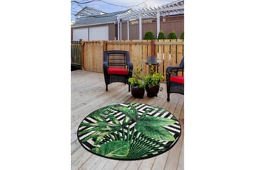 Rund Matte Tropic - Grønn - Grønn / Fløyel - Tekstiler & tepper - Teppe & matte - Moderne matte - Wiltontepper