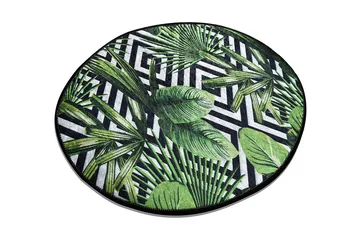 Rund Matte Tropic - Grønn - Grønn / Fløyel - Tekstiler & tepper - Teppe & matte - Moderne matte - Wiltontepper