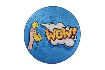 Rund Matte Wow (100) - Flerfarget/Fløyel - Tekstiler & tepper - Teppe & matte - Moderne matte - Wiltontepper