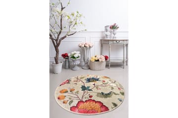 Rundt Matte Arya (100) - Flerfarget/Fløyel - Tekstiler & tepper - Teppe & matte - Moderne matte - Wiltontepper