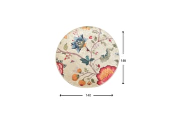 Rundt Matte Arya (140) - Flerfarget/Fløyel - Tekstiler & tepper - Teppe & matte - Moderne matte - Wiltontepper