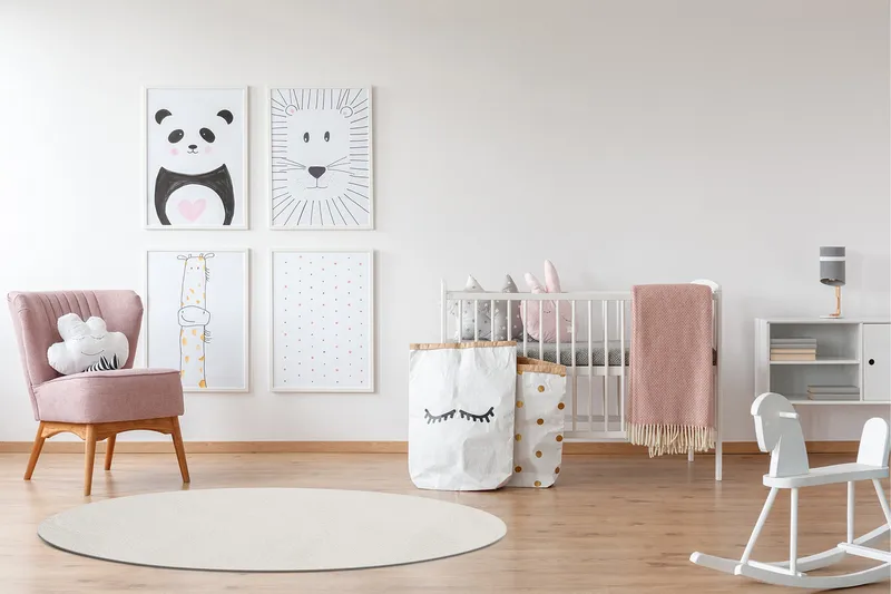 Soft Wiltonteppe Rundt 240 cm - Hvit - Tekstiler & tepper - Teppe & matte - Moderne matte - Wiltontepper