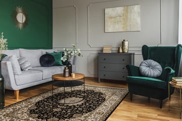 Teheran Wiltonmatte Rektangulær 160x230 cm - Svart - Tekstiler & tepper - Teppe & matte - Moderne matte - Wiltontepper