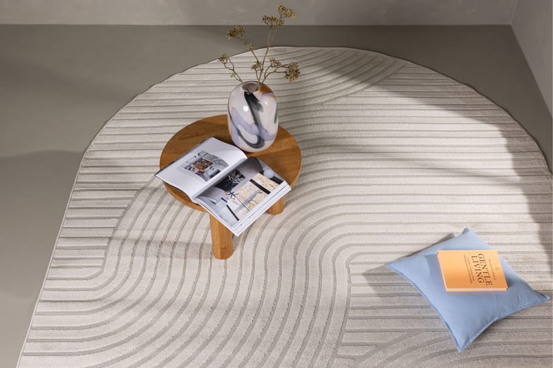 Vince Wiltonteppe 240x340 cm Oval - Hvit - Tekstiler & tepper - Teppe & matte - Moderne matte - Wiltontepper