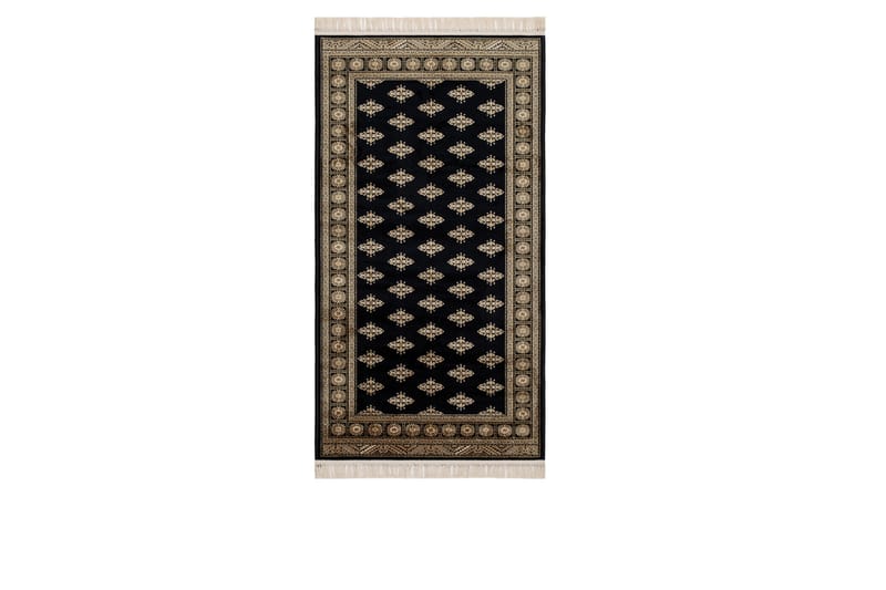 Wiltonmatte Teheran Lahori Rektangulær 67x120 cm - Svart - Friezematte - Wiltontepper