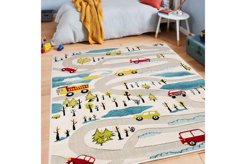 Wiltonteppe Bourke 160x230 cm Rektangulær, Creme/Blå/Rød/Grønn/Svart