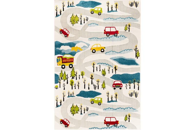 Wiltonteppe Bourke 160x230 cm Rektangulær - Creme/Blå/Rød/Grønn/Svart - Tekstiler & tepper - Teppe & matte - Moderne matte - Wiltontepper