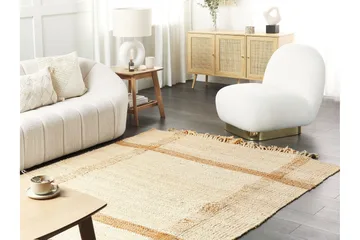Yelmez Juteteppe 140x200 cm - Beige - Tekstiler & tepper - Teppe & matte - Moderne matte - Jutematter & hampematter